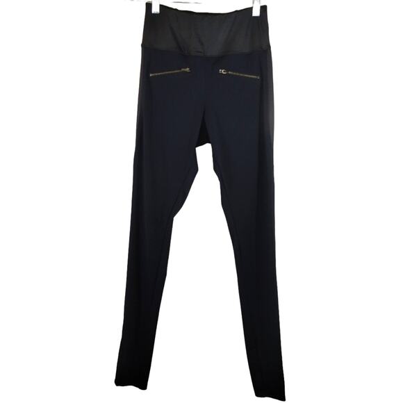 W Aday Midnight Blue Technical Silk High Waisted Throw It Higher Leggings XS - Picture 1 of 10